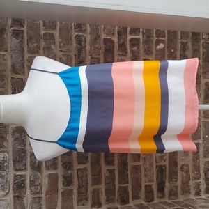 Loft Multicolored Striped Flowy Strappy Cami